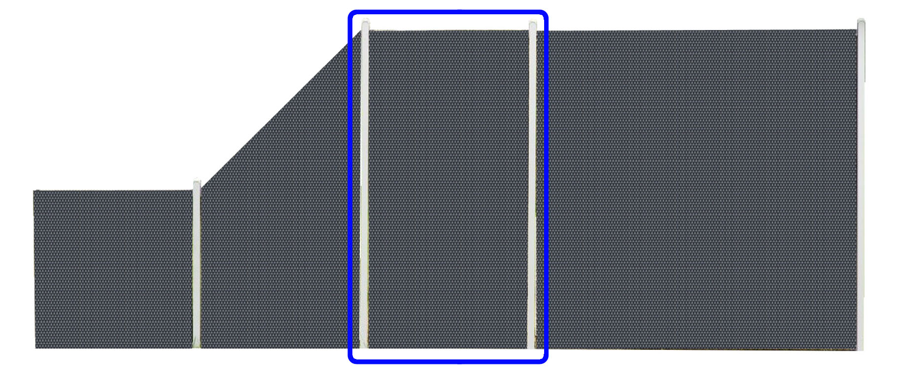 Płot Panelowy Dwustronny 180x180cm Technorattan – kolor brąz jasny + ciemny